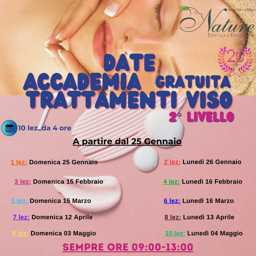 ACCADEMIA TRATTAMENTI VISO II LIVELLO GRATUITA